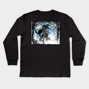 Diver Jaws Reflection Kids Long Sleeve T-Shirt